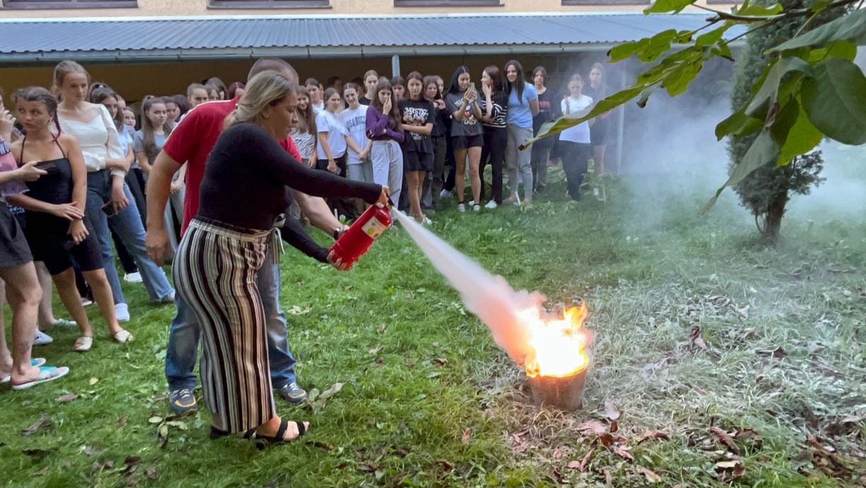 В гуртожитку – навчання з протипожежної безпеки
