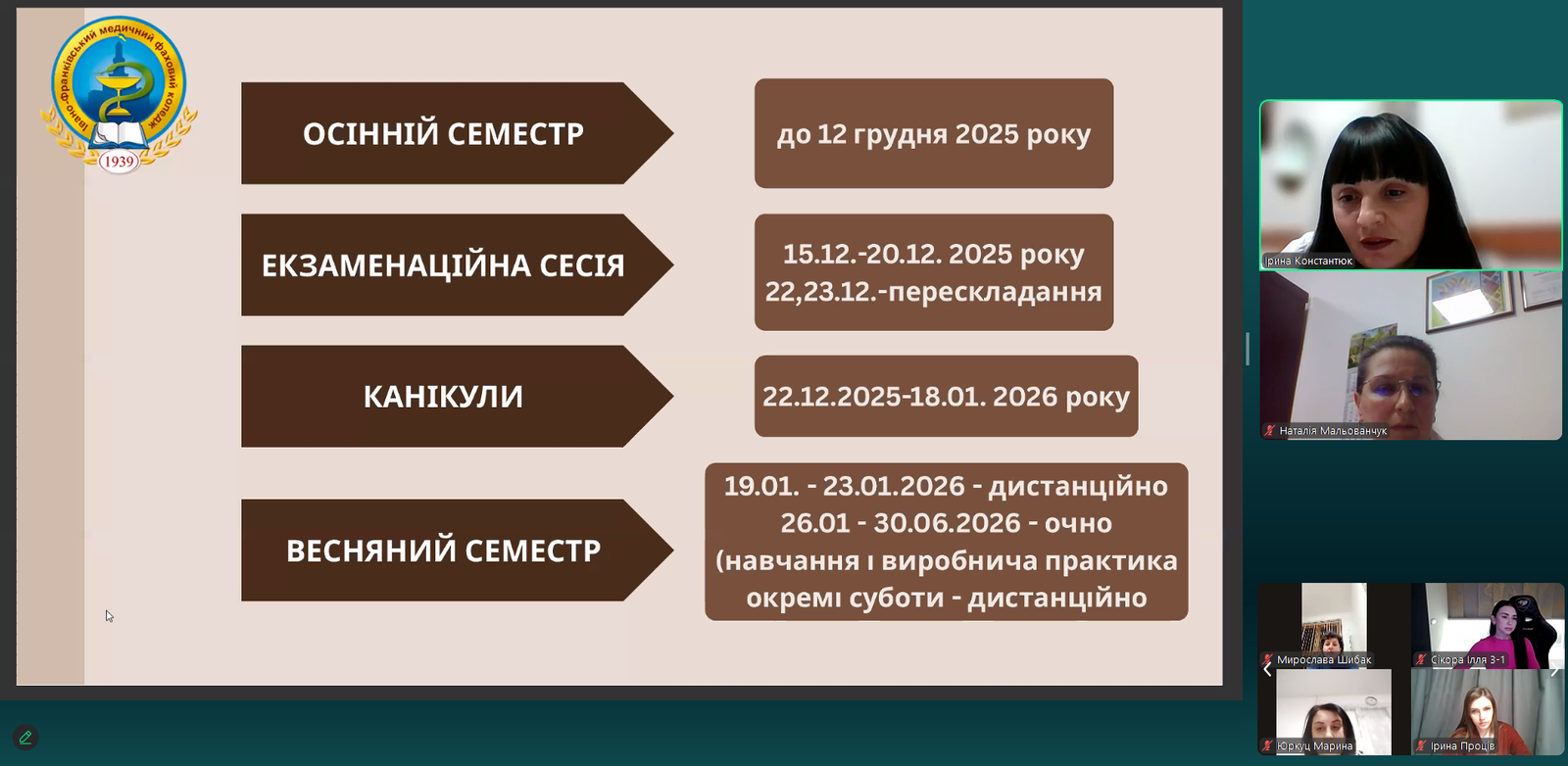 Батьківські збори на третьому курсі