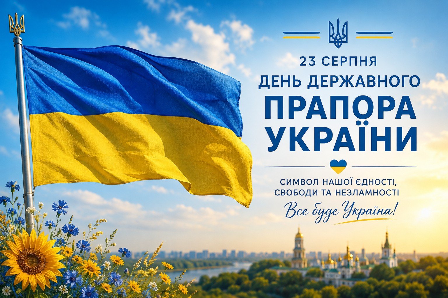 З Днем Державного Прапора України та Днем Незалежності України!